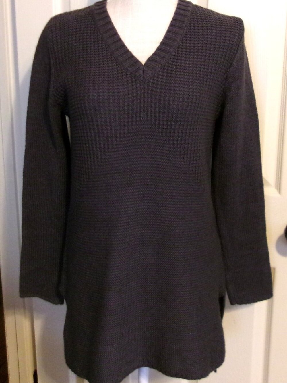 Prana Gray Long Sweater or Mini Dress With Long Sleeves Size S